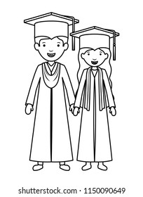 couple graduates with hats