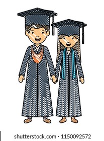 couple graduates with hats