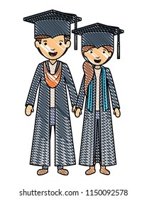 couple graduates with hats