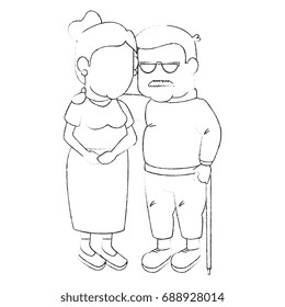 couple of grandparents icon
