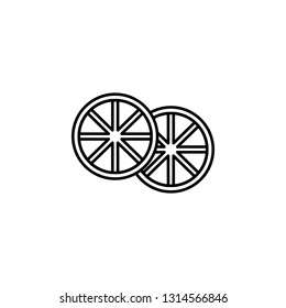 couple of half oranges outline icon. Signs and symbols can be used for web, logo, mobile app, UI, UX