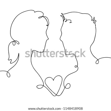 couple hand drawn