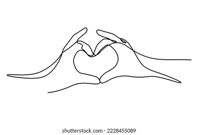 couple hands making heart