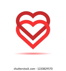 Couple heart icon vector design eps 10