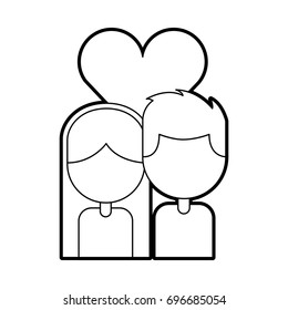 couple with heart love