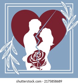 Couple with heart loving always