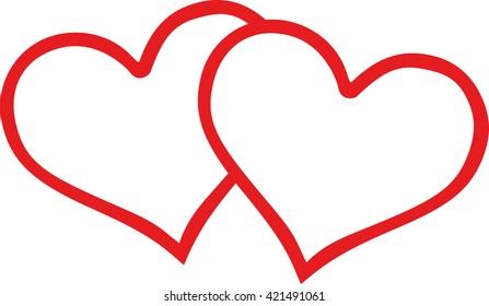 Couple Hearts Stock Vector (Royalty Free) 421491061 | Shutterstock