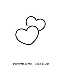A couple of hearts icon. Love symbol modern, simple, vector, icon for website design, mobile app, ui. Vector Illustration