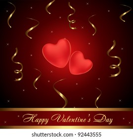 couple of hearts on St. Valentine's day