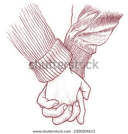 A couple hold hand in hand each other.