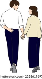 couple holding hand each other.