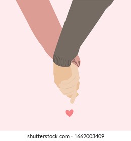 Couple Holding Hand full of love illustration