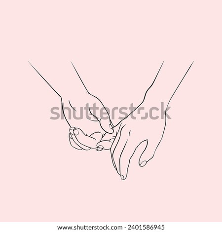 Couple Holding Hand, illustration vector