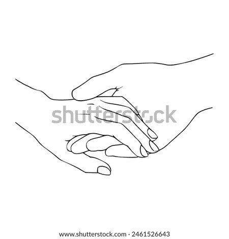 Couple Holding Hand Illustration Vector