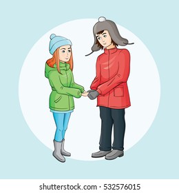 couple holding hands
