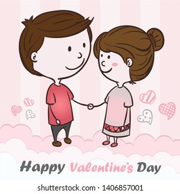 Couple Holding Hands Part of Real Love, Happy Valentine's Day