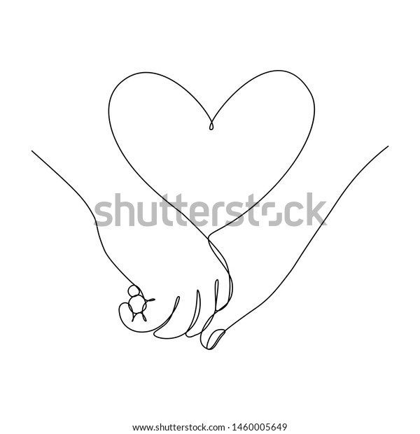 Couple Holding Hands Together Heart Symbol People Signs