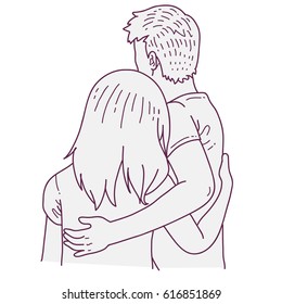 couple hugging