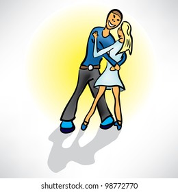 couple hugging in a dance