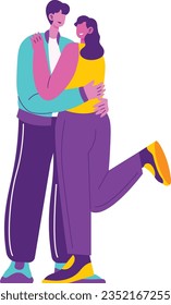 Couple hugging Romance Relationship retro