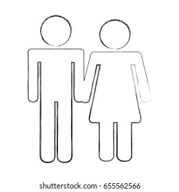 couple human figure silhouette icon