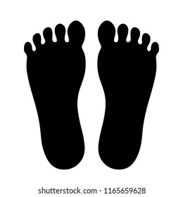 Couple of human foots vector illustration isolated on white background