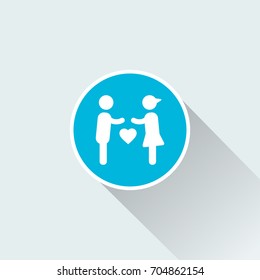 couple ico with long shadow