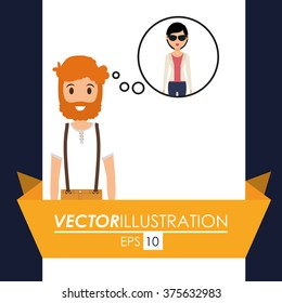 Couple icon design 