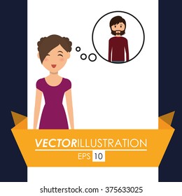 Couple icon design 