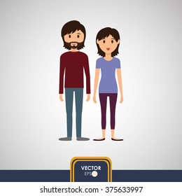 Couple icon design 