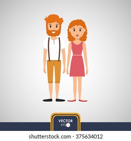 Couple icon design 
