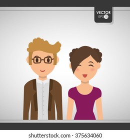 Couple icon design 