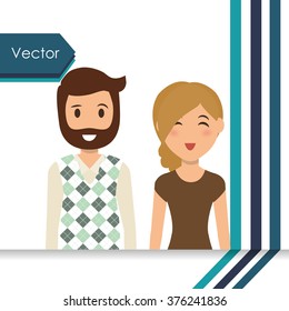 Couple icon design 