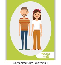 Couple icon design 