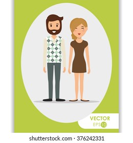 Couple icon design 
