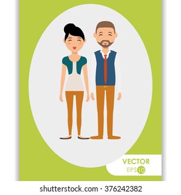 Couple icon design 