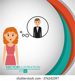 Couple icon design 