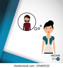 Couple icon design 