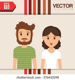 Couple icon design 
