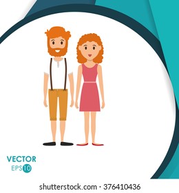 Couple icon design 