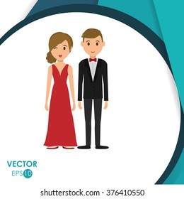 Couple icon design 