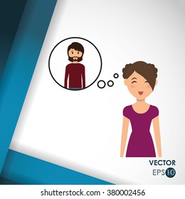 Couple icon design 