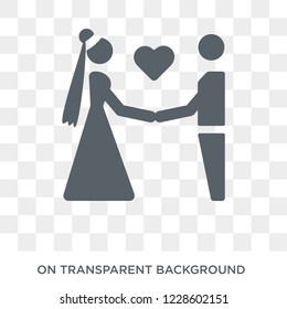 Couple icon. Couple design concept from Wedding and love collection. Simple element vector illustration on transparent background.