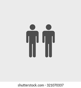 couple icon,. Flat design style eps 10