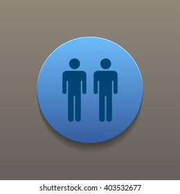 couple icon,. Flat design style eps 10