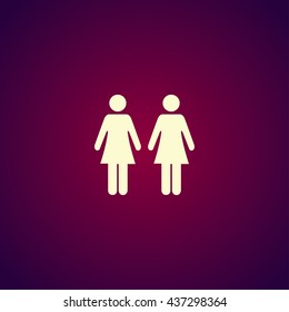 couple icon,. Flat design style eps 10