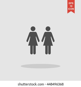 couple icon,. Flat design style eps 10