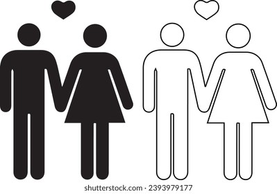 
Couple Icon Flat Graphic Design vectors and symbols