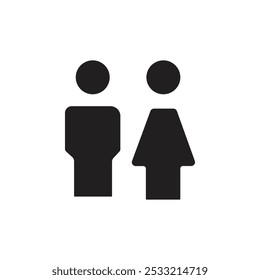 Couple icon Flat line illustration