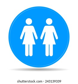 Couple icon. Flat vector illustration